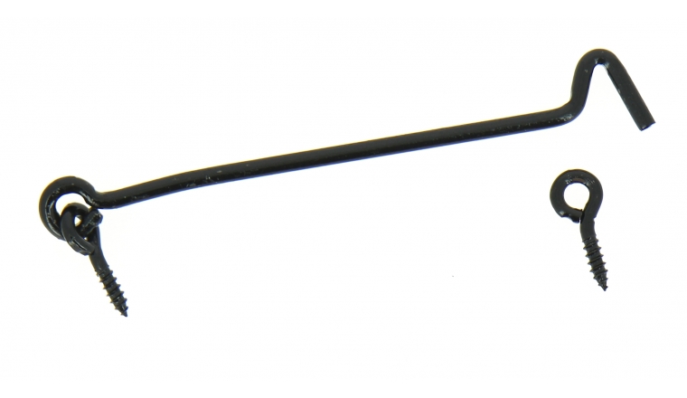 Crochet de contrevent en Acier Noir Ø 6 mm - L200 mm - Ref 8177200 - Industrielle de Sedan
