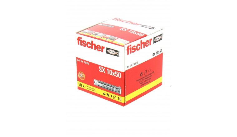 Cheville Nylon SX Ø 10 x 50 mm -Boîte de 50 - Fischer
