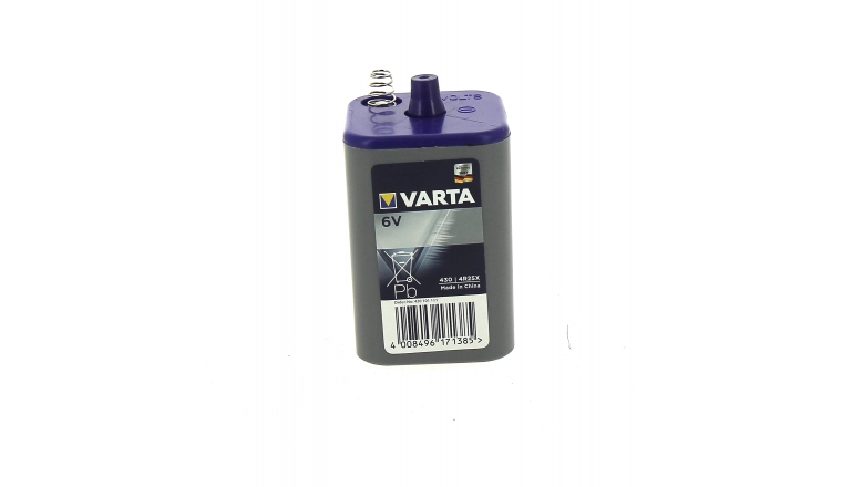Pile 430 4R25X contact à ressort 6 volts Varta
