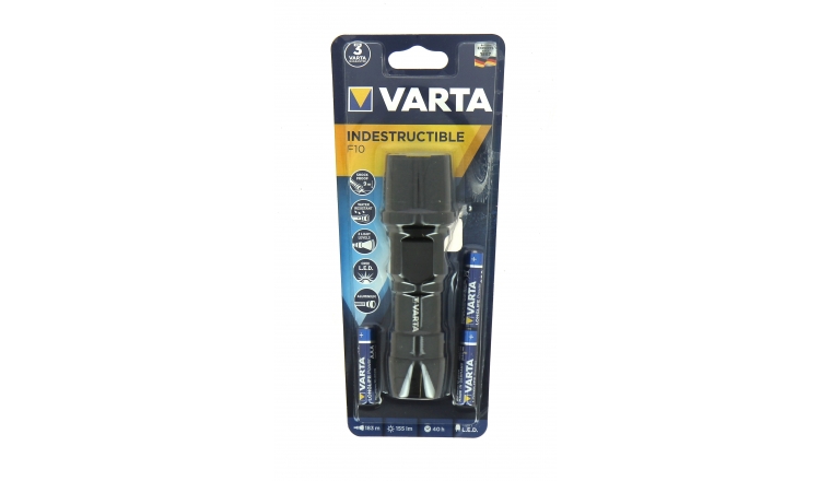 Lampe torche indestructible Led 1W + piles AAA - Varta