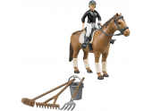 Lot accessoires d'équitation cavalière cheval accessoires Bruder 62505