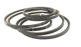 Lot de 2 Courroies de Ventilateur Crantée Trapezoïdale pour Tracteur Deutz Fahr DX 4.50 12 x 10 mm - Ref 01175762
