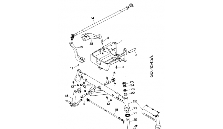 Pivot d'Arbre pour essieu Avant de tracteur Case - Ref 786190R2 - Case