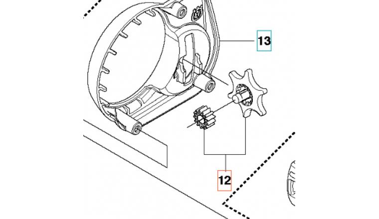 Molette de tension de chaine sur tronçonneuse HUSQVARNA