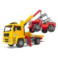 Camion de Dépannage avec treuil + Jeep Jaune - Bruder 2750