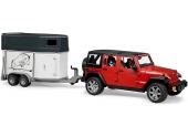 Jeep Wrangler avec Van et cheval - Bruder 2926