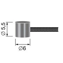 Câble souple Ø1,5mm longueur 2,5m embout 6x5,5mm