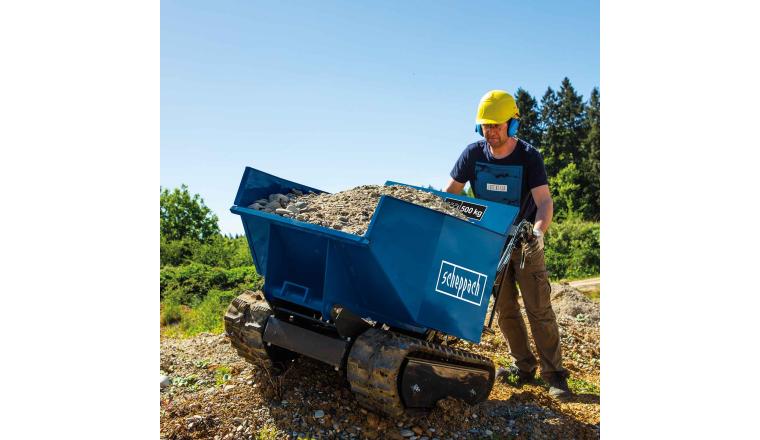 Brouette à chenilles DP5000 benne basculante 196CC Scheppach