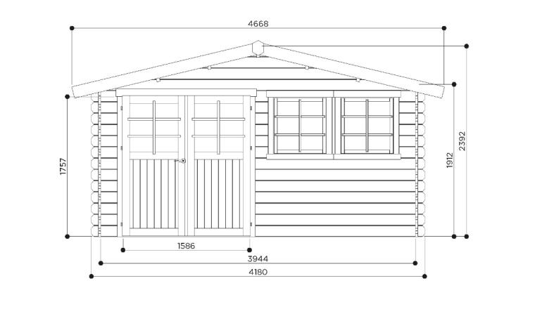 Abri de jardin en Bois VISP Solid 14.37 m² S8386 