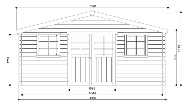 Abri de jardin en Bois DOUAI Solid 13.29 m² S8309