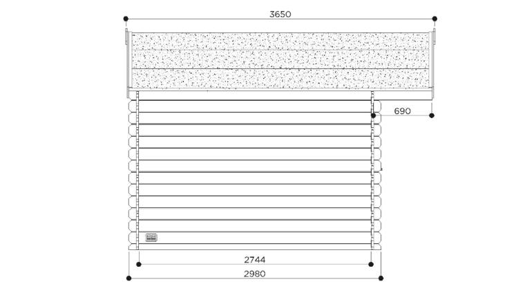 Abri de jardin en Bois DOUAI Solid 13.29 m² S8309