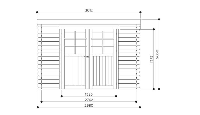 Abri de jardin en Bois JENA Solid 6.25 m² S8607