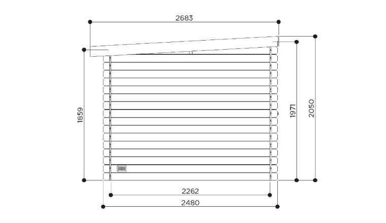 Abri de jardin en Bois JENA Solid 6.25 m² S8607