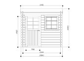 ABRI BOIS NEVERS 28MM 238X238CM AUTOCLAVE S8332-1
