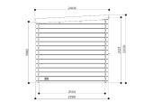 ABRI BOIS NEVERS 28MM 238X238CM AUTOCLAVE S8332-1