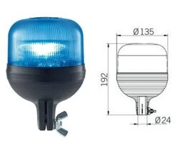 Gyrophare bleu flexible 10/30W déneigement Spécial hiver