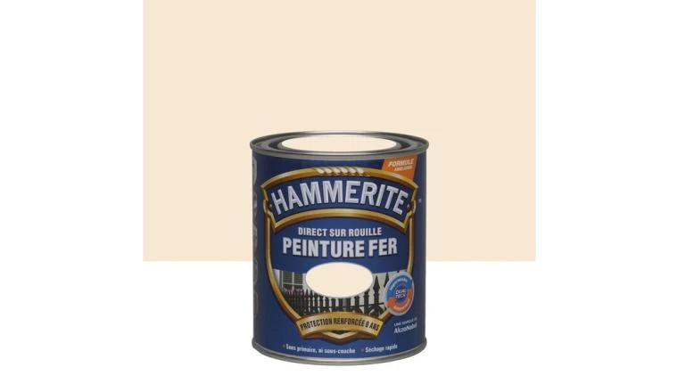 PEINTURE FERRONNERIE HAMMERITE BRIL 750ML BLANC PUR