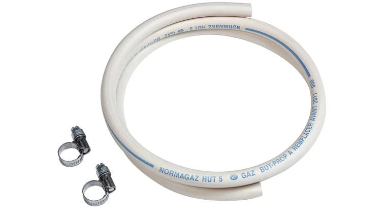 Tuyau de raccordement + colliers gaz butane propane 150cm