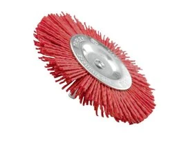 BROSSE CIRC 100X6 NYL ROUGE