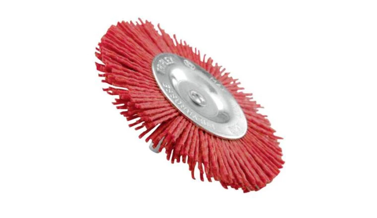 BROSSE CIRC 100X6 NYL ROUGE