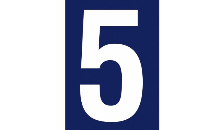 NUMERO RUE 5 ADHESIF