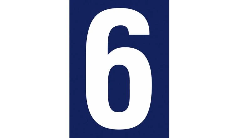 NUMERO RUE 6 ADHESIF