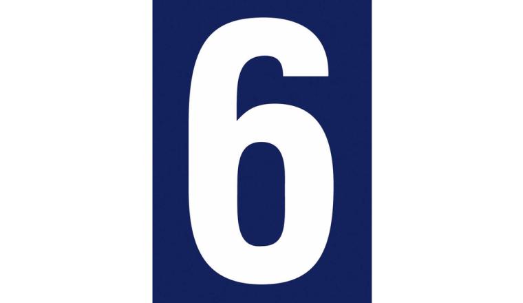 NUMERO RUE 6 ADHESIF