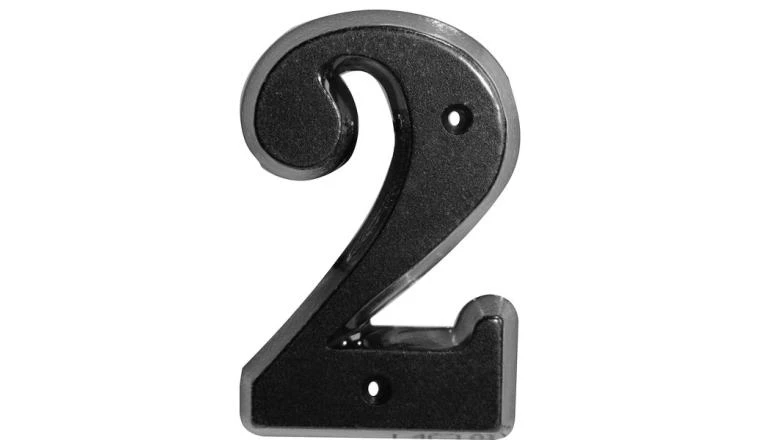 CHIFFRE 2 80MM ZAMAK NR