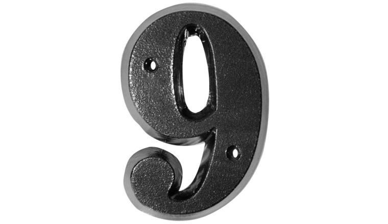 CHIFFRE 9 80MM ZAMAK NR
