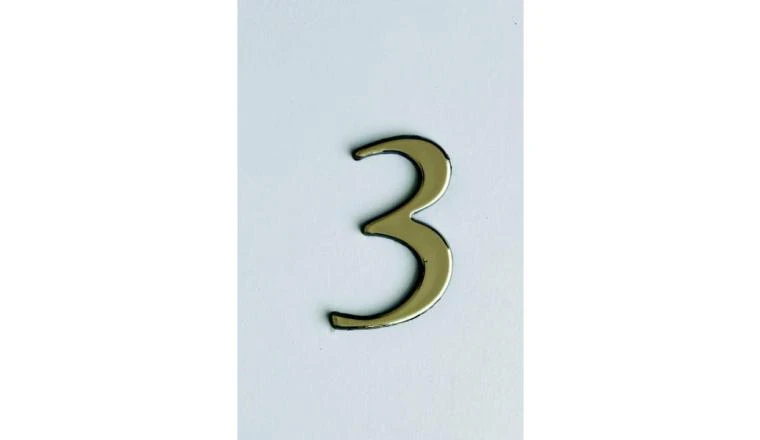 CHIFFRE 0 40MM AUTOCOLLANT OR
