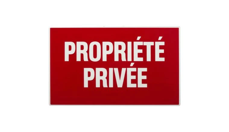 PLAQUE 330X200 PROPRIETE PRIVE