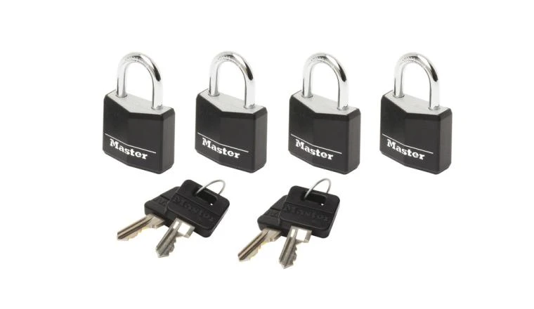 Lot de 4 cadenas 20mm aluminium Master Lock 9120EURQBLKNOP