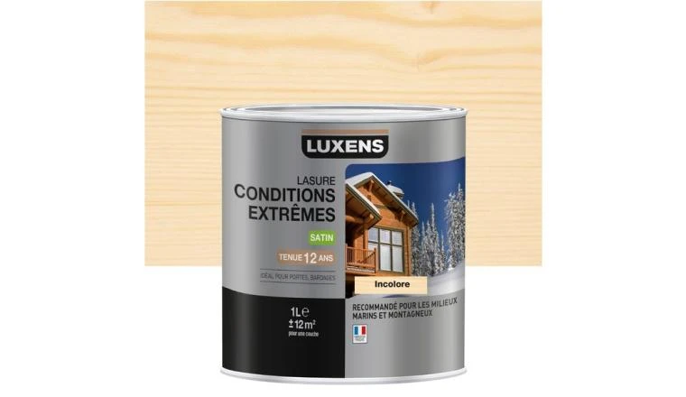 LASURE LUXENS CONDITIONS EXTREMES 12 ANS INCOLORE BRILLANT 1L
