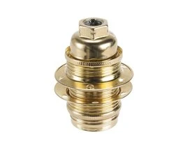 DOUILLE E14 LAIT+BAGUE OR