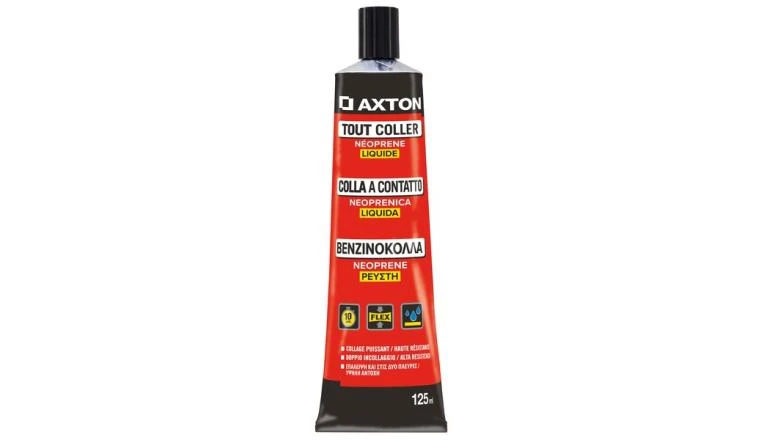 COLLE D'ASSEMBLAGE CONTACT NEOPRENE LIQUIDE AXTON TUBE ALU 125ML