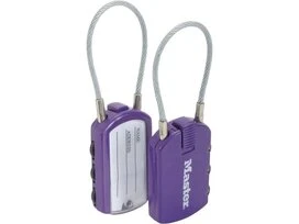 Cadenas à combinaison x2 avec porte adresse Master Lock 4684EURTCOL