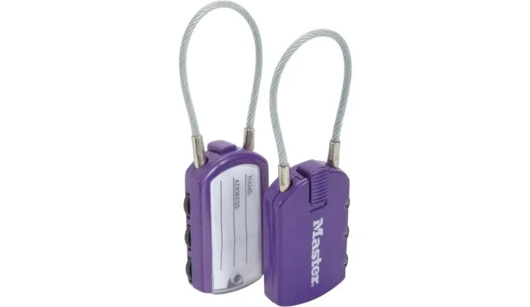 Cadenas à combinaison x2 avec porte adresse Master Lock 4684EURTCOL