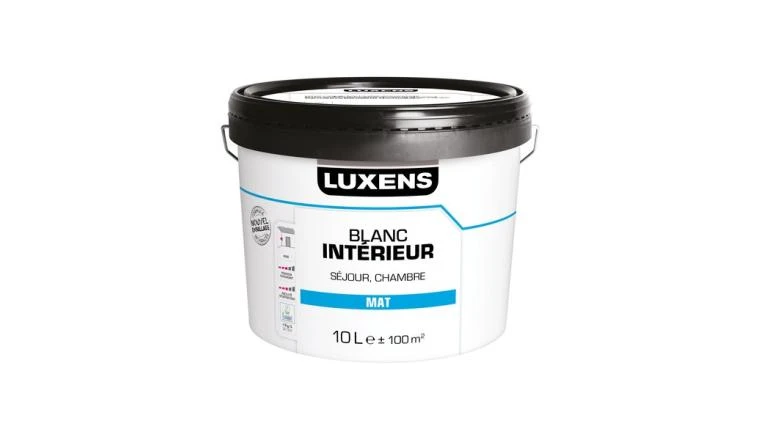 PEINTURE BLANC INTERIEUR SEJOUR ET CHAMBRE LUXENS MAT 10L 
