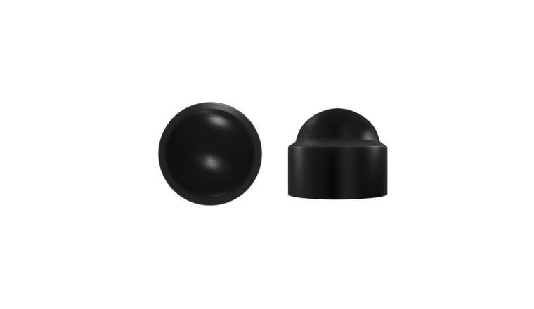 CACHE TETE 6 PAN DIAMETRE 6MM PLASTIQUE NOIR SACHET 4