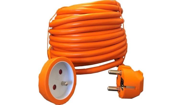 RALLONGE JARD 20M H05VVF 2X1.5 ORANGE