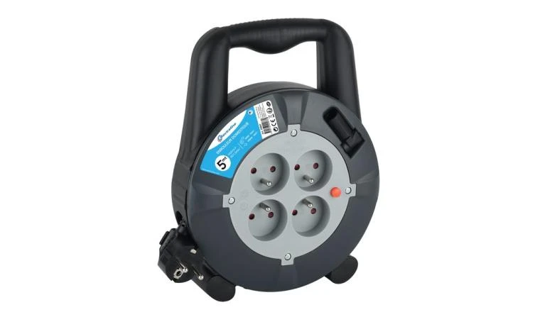 ENROULEUR  5M 4X2P+T +DISJ NR