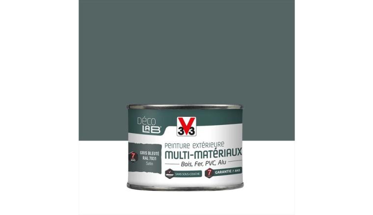 PEINTURE EXTERIEURE MULTIMATERIAUX GRIS BLEUTE SATIN V33 125ML