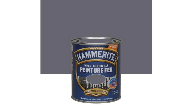 PEINTURE FERRONNERIE HAMMERITE BRIL 750ML GRIS ANT