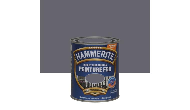 PEINTURE FERRONNERIE HAMMERITE BRIL 750ML GRIS ANT