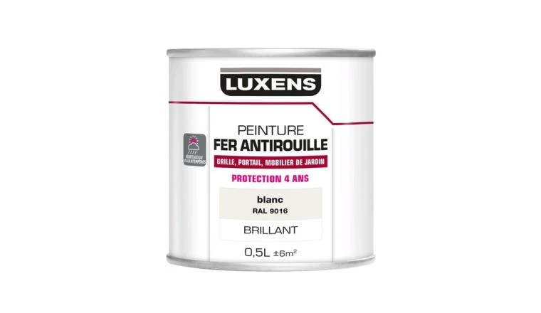 PEINTURE FER BLANC BRILLANT 0.5L LUXENS