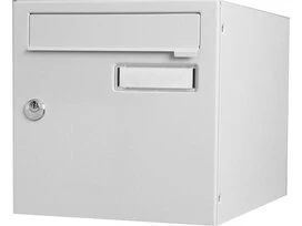 Boite aux lettres normalisée 1 porte extérieure acier gris