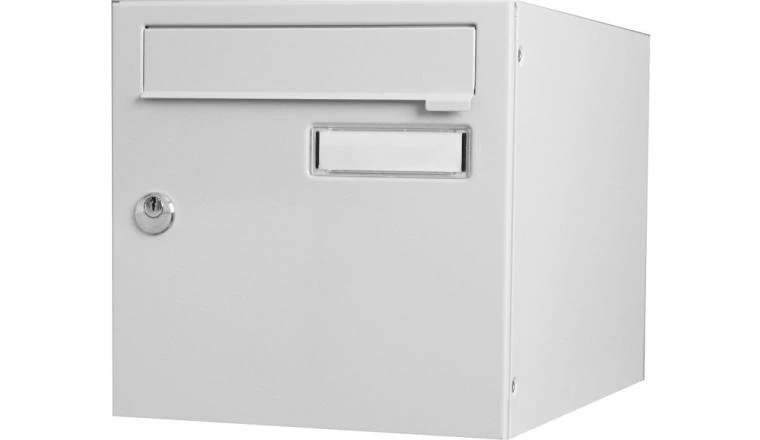 Boite aux lettres normalisée 1 porte extérieure acier gris