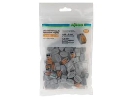 Borne Wago à leviers 2,5mm² fils souples rigides x50