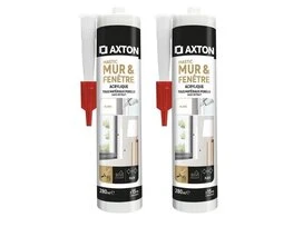 MASTIC MURS  FENETRES ACRYLIQUE AXTON BLANC CARTOUCHE 280ML X2