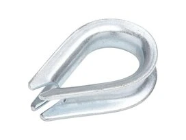 COSSE-COEUR ACIER ZINGUE POUR CABLE DE 6MM STANDERS X2